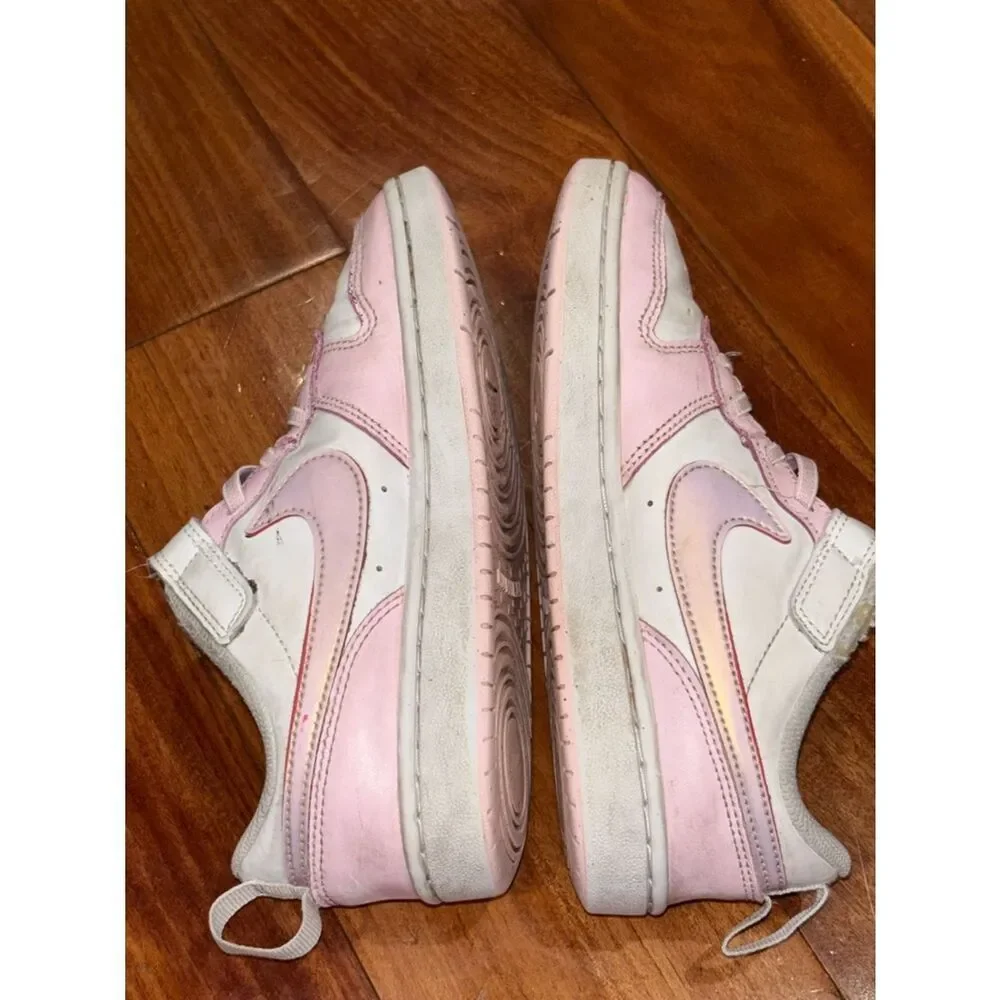 Nike Kids Pink and White Athletic Sneakers Size 3Y
